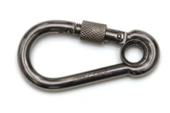 Karabijnhaak met Kous en Schroef 70x07 mm rvs AISI 316