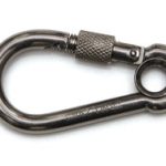 Karabijnhaak met Kous en Schroef 100x10 mm rvs AISI 316