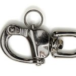 Snapsluiting met Wervel 70 mm rvs AISI 316