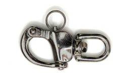 Snapsluiting met Wervel 70 mm rvs AISI 316