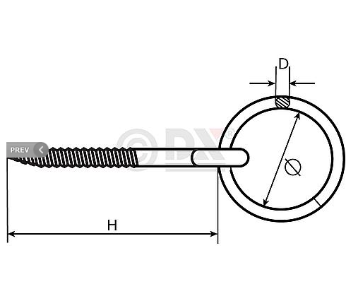 Aanlegring 06x75 mm rvs AISI 316 - Afbeelding 2
