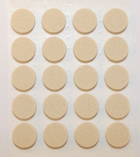 Zelfklevend Vilt Wit Ø 22 mm