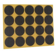 Zelfklevend Vilt Bruin Ø 17 mm