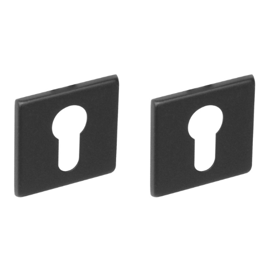 Intersteel cilinderrozetten verdekt 50x50x5mm structuur zwart