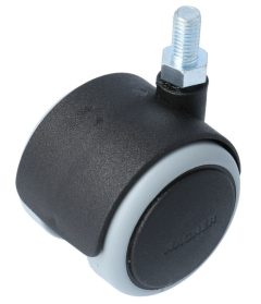 Meubelwiel zwart Zacht 50 mm Stift M10