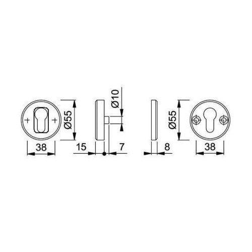 Hoppe veiligheidsrozet met kerntrekbeveiliging rond - Afbeelding 2