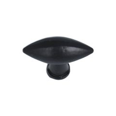Knop ovaal ijzer zwart