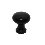 Knop rond ijzer zwart 30 mm