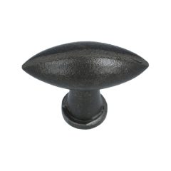 Knop ovaal IJzer Grijs 55 x 22 mm