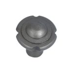 Knop motief ijzer Grijs 34 mm