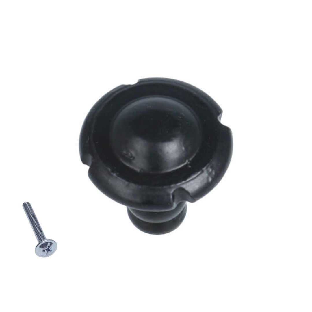 Knop motief ijzer zwart 28 mm - Afbeelding 3