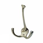 Kapstokhaak dubbel nikkel glans