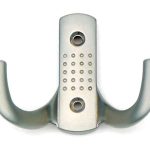 Kapstokhaak dubbel nikkel mat