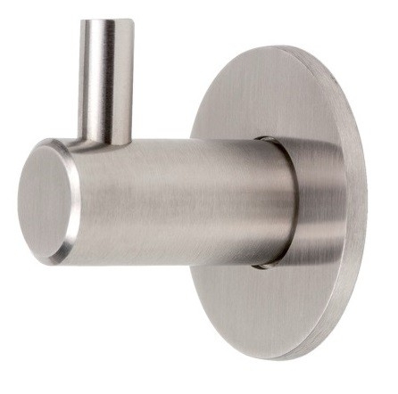 Kapstokhaak rvs Rond met sokkel 42 mm