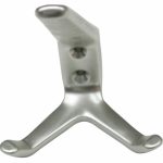 Kapstokhaak Aluminium dubbel