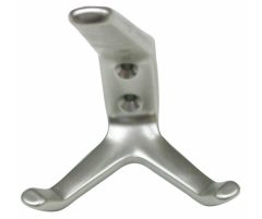 Kapstokhaak Aluminium dubbel