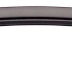 Gebogen greep zwart 128 mm