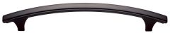 Gebogen greep zwart 128 mm