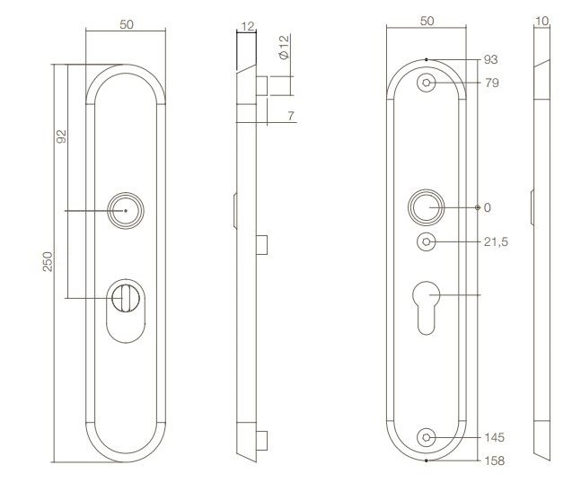 Intersteel Veiligheidsschilden PC92 met kerntrek beveiliging kruk/kruk SKG3 rvs - Afbeelding 2