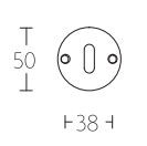 Sleutelplaatje PIET BOON PBN50NM mat zwart - Afbeelding 2