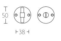 Toiletgarnituur PIET BOON PBWC50 mat rvs - Afbeelding 2