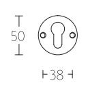 Cilinderplaatje PIET BOON PBY50BM mat Wit - Afbeelding 2