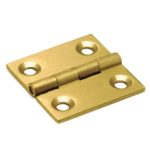 Smalscharnier 25x25 mm massief messing