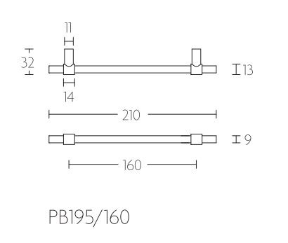 Meubelgreep PIET BOON 160 mm mat Wit - Afbeelding 2
