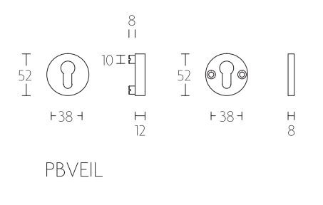 Piet Boon SKG3 Veiligheid-rozet mat rvs - Afbeelding 2