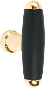 Meubelknop Timeless 1932M messing Ongelakt/ebbenhout