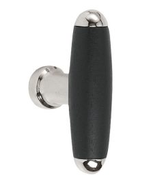 Meubelknop Timeless 1932M glans nikkel/ebbenhout