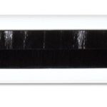 Binnen brievenbus zonder klep met borstel wit