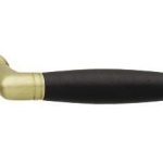 Intersteel Enkele Deurklink Ton 222 messing getrommeld/ebbenhout