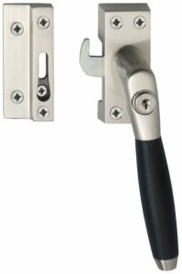 Intersteel SKG1 Afsluitbare raamsluiting rechts Ton 400 nikkel mat/ebbenhout compleet