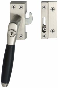 Intersteel SKG1 Afsluitbare raamsluiting links Ton 400 nikkel mat/ebbenhout compleet