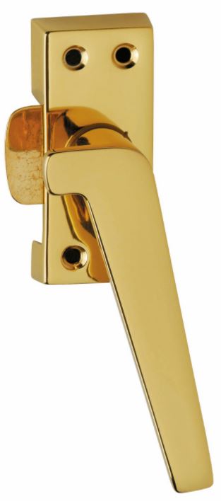 Intersteel Raamsluiting met nok rechts messing gelakt