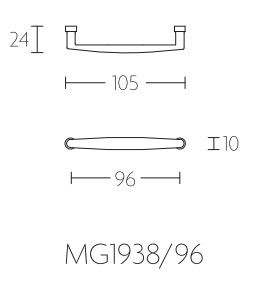 Meubelgreep Timeless MG1938-96 mat nikkel 96 mm - Afbeelding 2