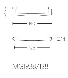 Meubelgreep Timeless MG1938-128 mat nikkel 128 mm - Afbeelding 2