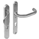 Intersteel Veiligheidsbeslag PC92 smal met kerntrek beveiliging greep/kruk SKG3 rvs