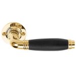 Deurklink Timeless 1934GRR50 messing Ongelakt/Ebbenhout