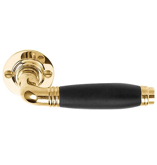 Deurklink Timeless 1934GRR50 messing Ongelakt/Ebbenhout