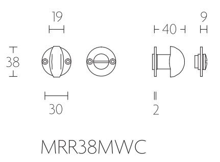Toiletgarnituur Timeless MRR38MWC glans nikkel - Afbeelding 2