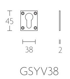 Cilinderplaatje Timeless GSYV38/45 mat nikkel - Afbeelding 2