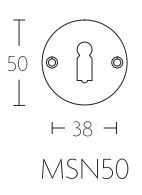 Sleutelplaatje Timeless MSN50 messing Ongelakt - Afbeelding 2