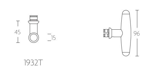 Deurklink Timeless 1932TMRR38 mat nikkel/Ebbenhout - Afbeelding 2