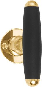 Deurklink Timeless 1932TMRR50 messing Ongelakt/Ebbenhout