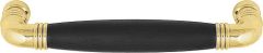 Meubelgreep Timeless MG1934-128 messing Ongelakt/Ebbenhout 128 mm