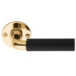 Deurklink Timeless 1923MRR38 messing Ongelakt/Ebbenhout