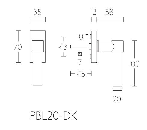 Draaikiepgarnituur PIET BOON PBL20-DK mat Wit - Afbeelding 2