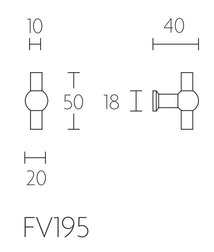 Meubelknop Ferrovia FV195 gepolijst rvs 50 mm - Afbeelding 2
